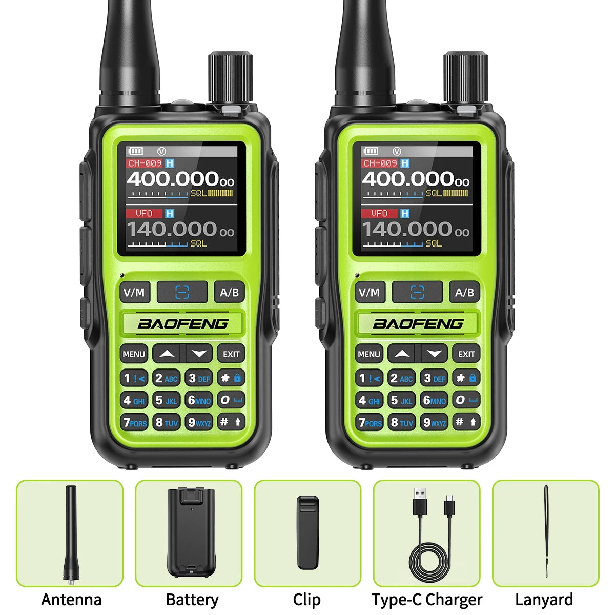 Baofeng UV-5R Mini — Bluetooth, 999CH, Type-C Charging, Long Range Two-Way Radio