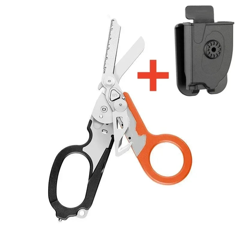 Cisailles de sauvetage tactiques – Ciseaux pliants EDC multifonctionnels