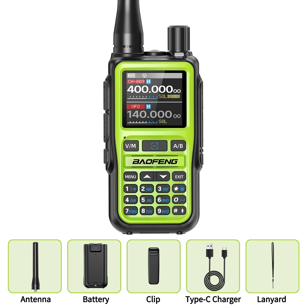 Baofeng UV-5R Mini — Bluetooth, 999CH, Type-C Charging, Long Range Two-Way Radio
