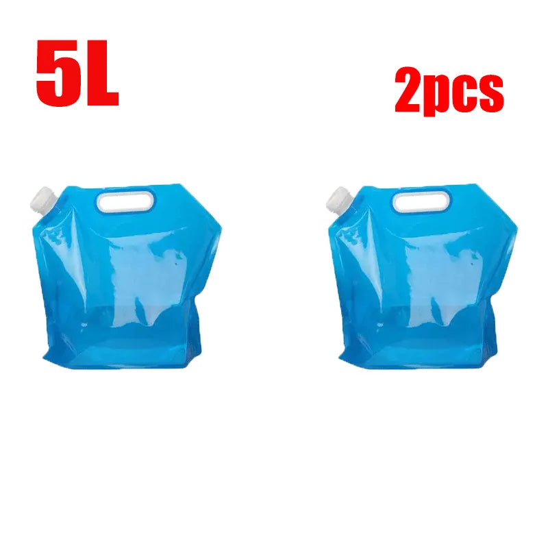 Folding Water Bag – Collapsible Camping Water Pouch 5L / 10L (1 or 2 Pack)