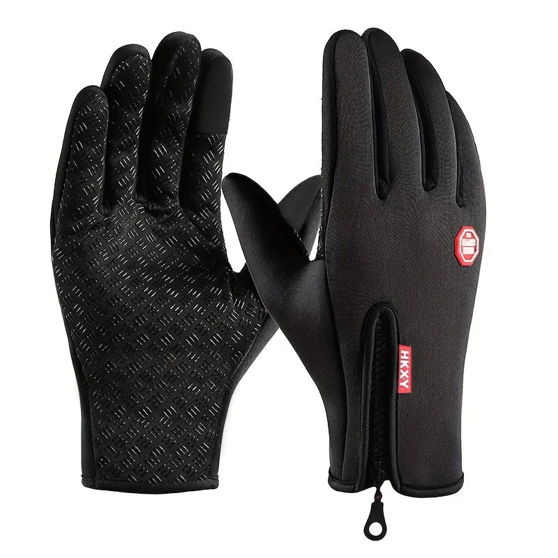 Touchscreen Winter Gloves – Windproof Non-Slip Warm Outdoor Gloves for Cycling, Driving, Motorcycle & Cold Weather