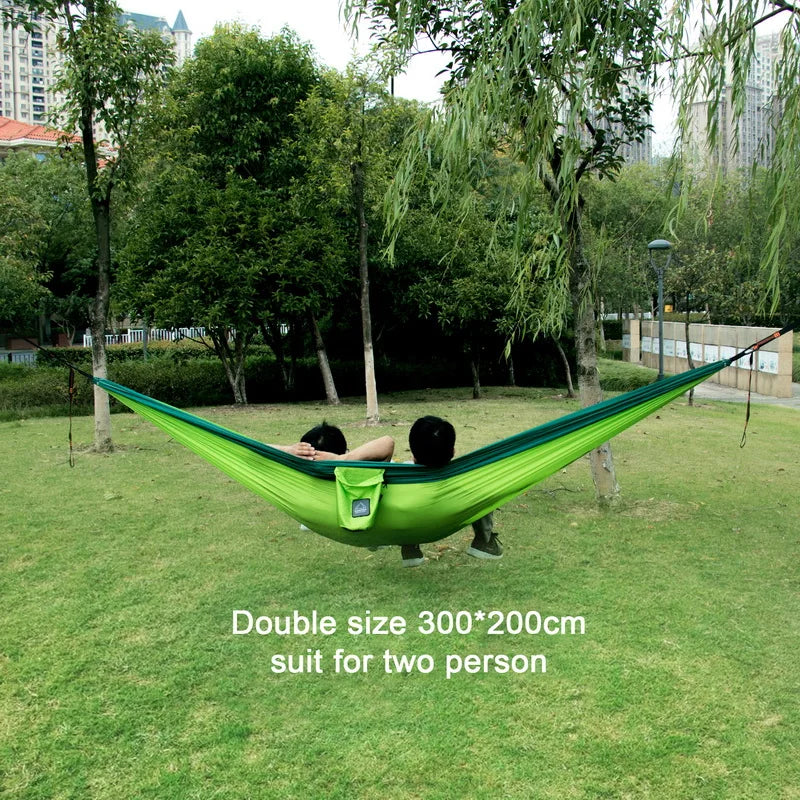 Hamaca de paracaídas GuardianGear — Acampada individual y doble al aire libre