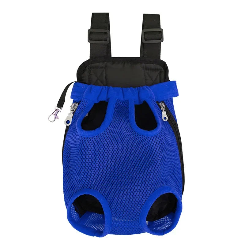 Portable Pet Backpack – Mesh Double Shoulder Carrier Bag for Cats & Dogs Outdoor Travel & Hiking