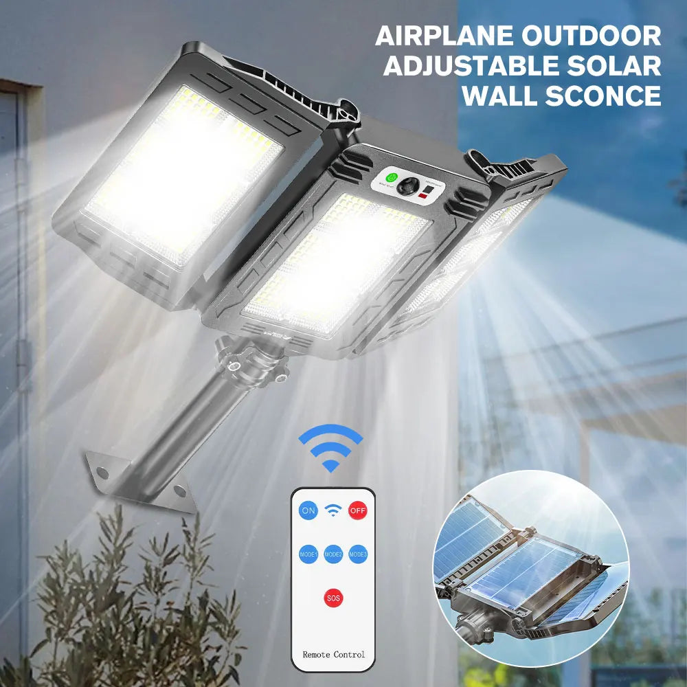 Solar LED Security Light – Waterproof Outdoor Wall Lamp with Motion Sensor & 3 Light Modes for Garden, Yard & Camping