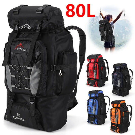 80L Waterproof Hiking Backpack – Large Capacity Trekking Rucksack for Camping, Travel & Mountaineering