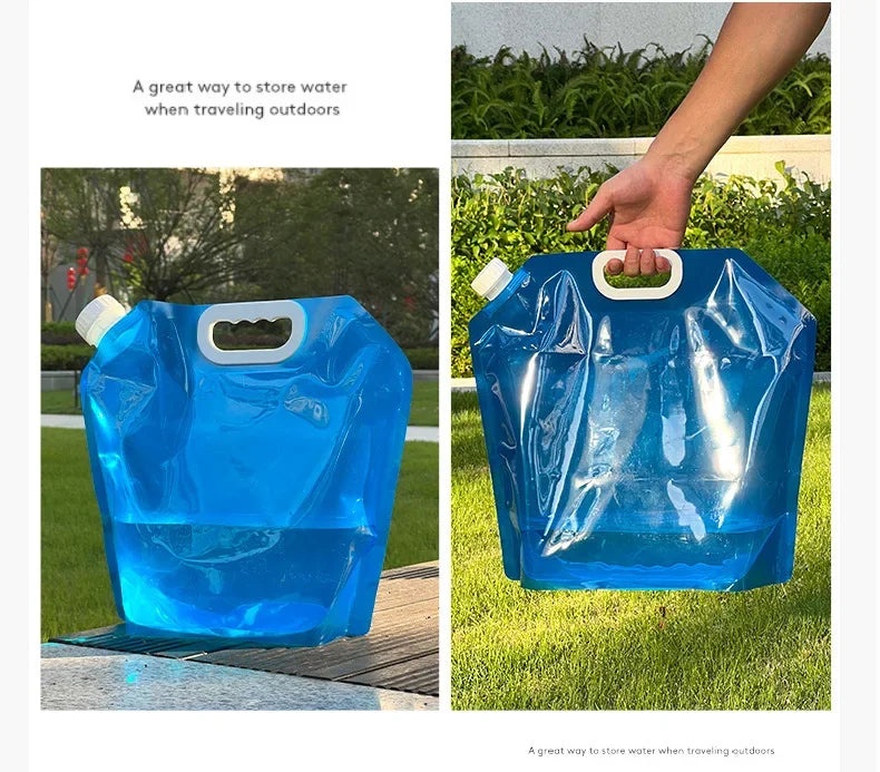 Portable Folding Water Bag – Collapsible Camping Water Pouch (5L / 10L)