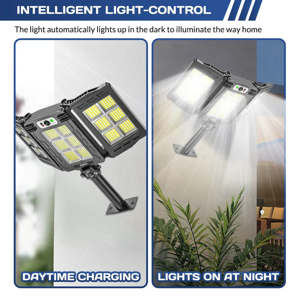 Solar LED Security Light – Waterproof Outdoor Wall Lamp with Motion Sensor & 3 Light Modes for Garden, Yard & Camping