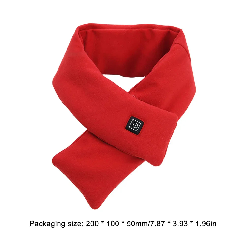 Electric Heating Scarf USB Charging Electric Heated Scarf Washable Thermal Neck Wrap Warmer Soft for Outdoor Camping Hiking