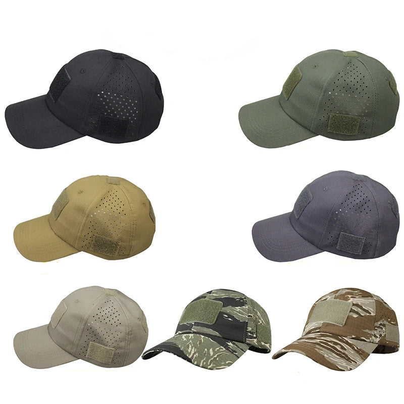 Casquette de baseball tactique – Chapeau d'extérieur camouflage respirant