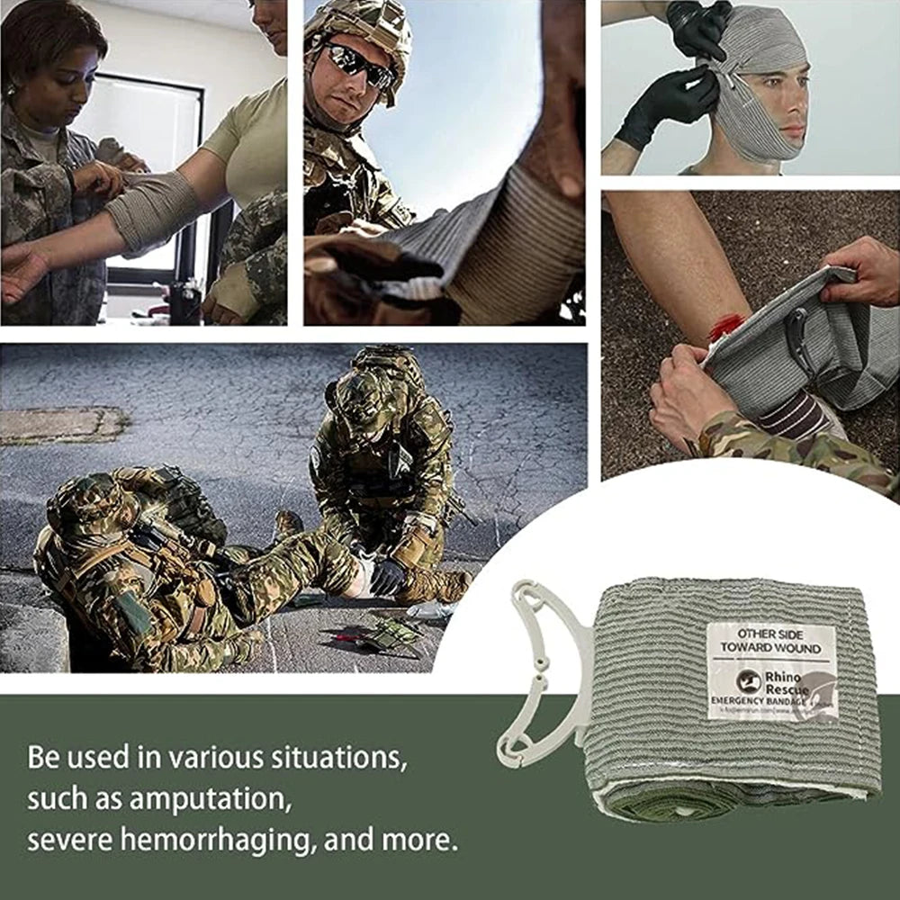 RHINO RESCUE Emergency Pressure Bandage — IFAK Wound Dressing Kit