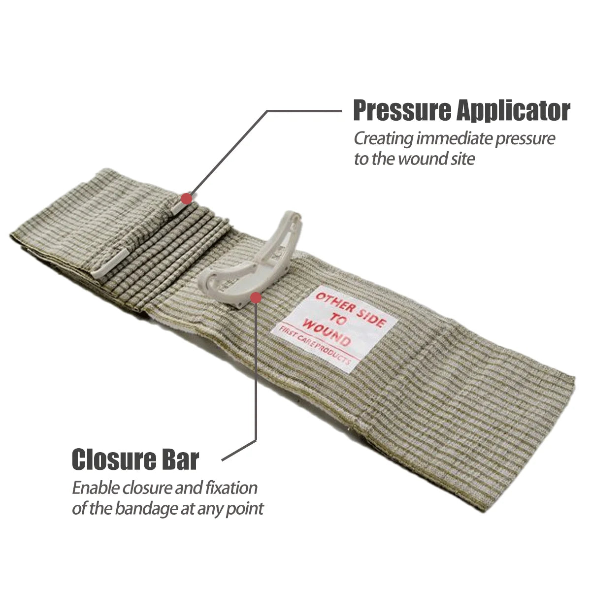 RHINO RESCUE Emergency Pressure Bandage — IFAK Wound Dressing Kit