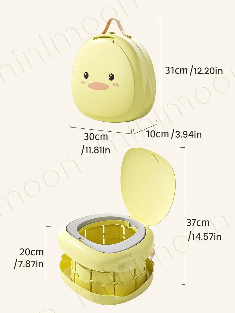 Inodoro portátil plegable para niños – Orinal de viaje compacto para camping, viajes por carretera y aventuras al aire libre