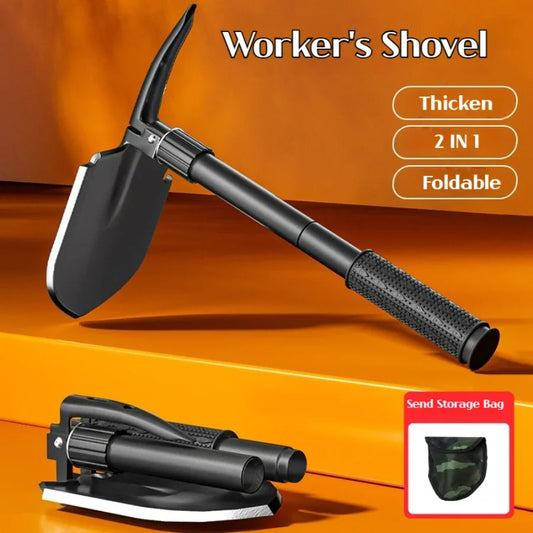 Foldable Camping Shovel – Portable Carbon Steel Entrenching Tool for Hiking, Survival & Outdoor Use