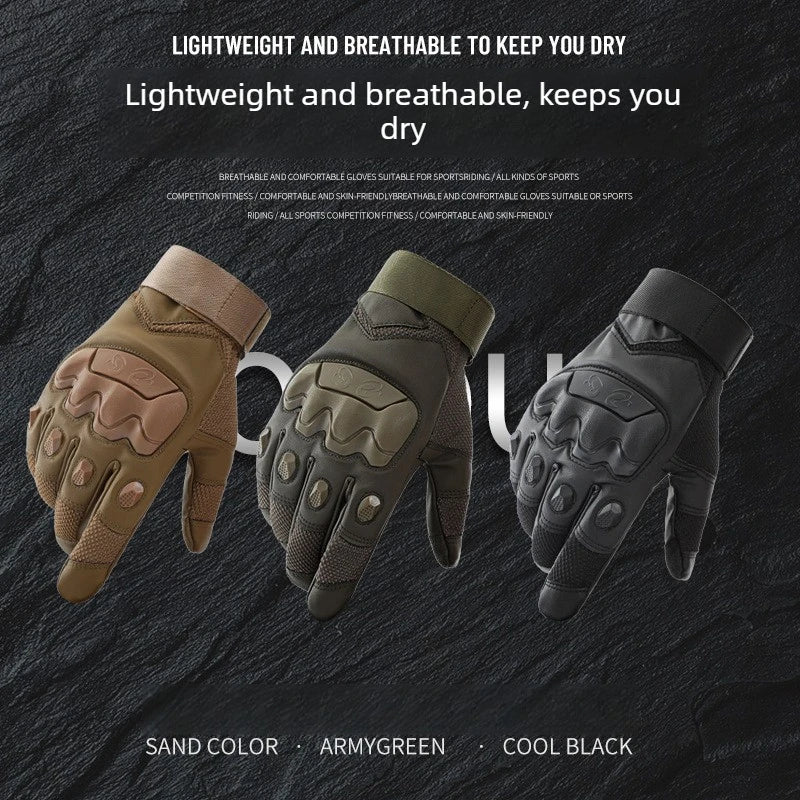 Guantes Tácticos de Combate – Cortavientos y Resistentes al Desgaste para Moto, Ciclismo y Deportes al Aire Libre