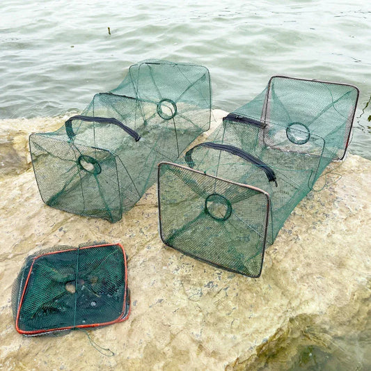 Foldable Fish Trap Net – Collapsible Crab, Shrimp & Crawfish Catcher