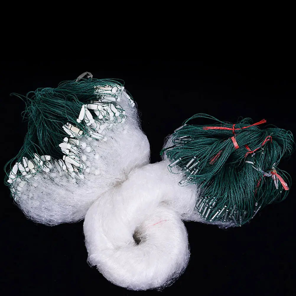 Filet de pêche professionnel en soie – Nasse à poissons flottante en maille collante de 20m