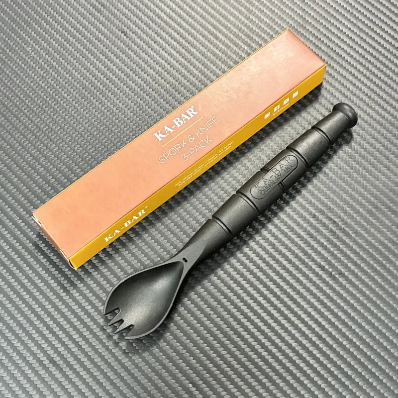 Tactical EDC Cutlery Set – Foldable Fork, Spoon & Knife Combo for Camping & Hiking