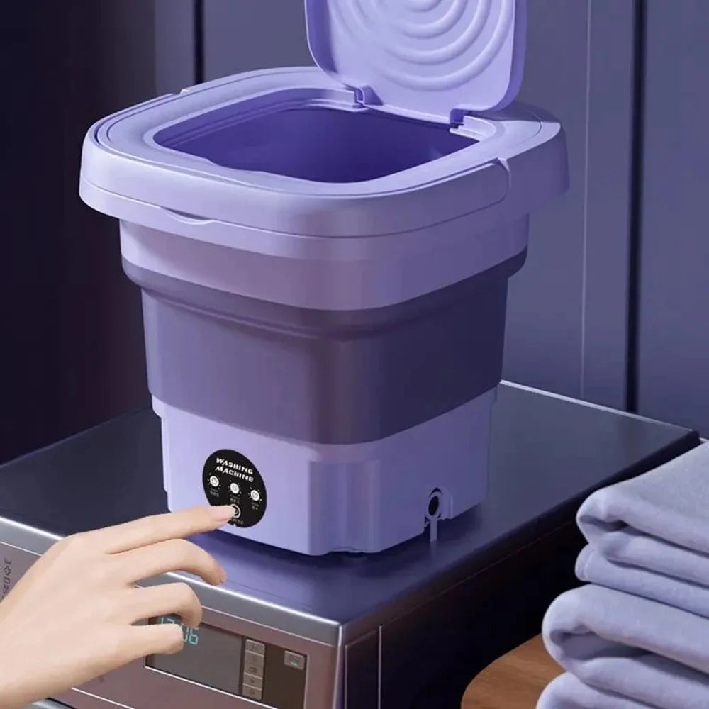 8L Portable Mini Folding Washing Machine — USB Powered, Space-Saving