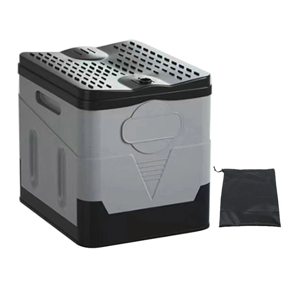 Portable Camping Toilet – Foldable Collapsible Potty with Lid for Camping, Travel & Emergency Use