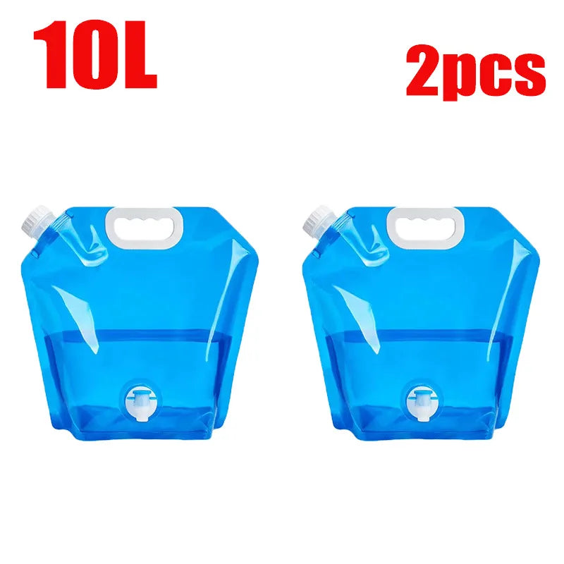 Folding Water Bag – Collapsible Camping Water Pouch 5L / 10L (1 or 2 Pack)