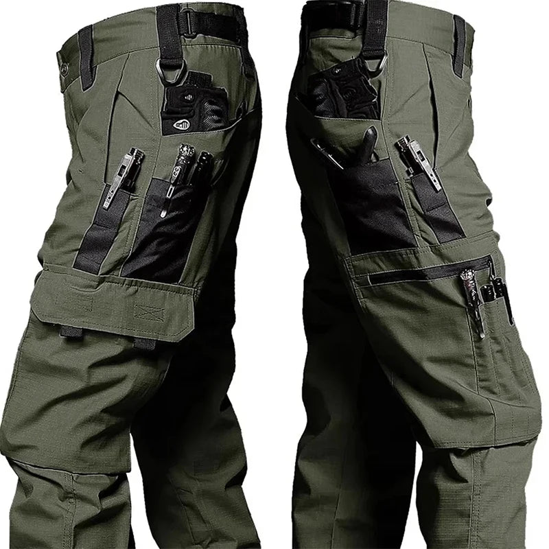 Pantalones Cargo Tácticos – Pantalones Multibolsillos Impermeables para Senderismo y Trabajo al Aire Libre para Hombres