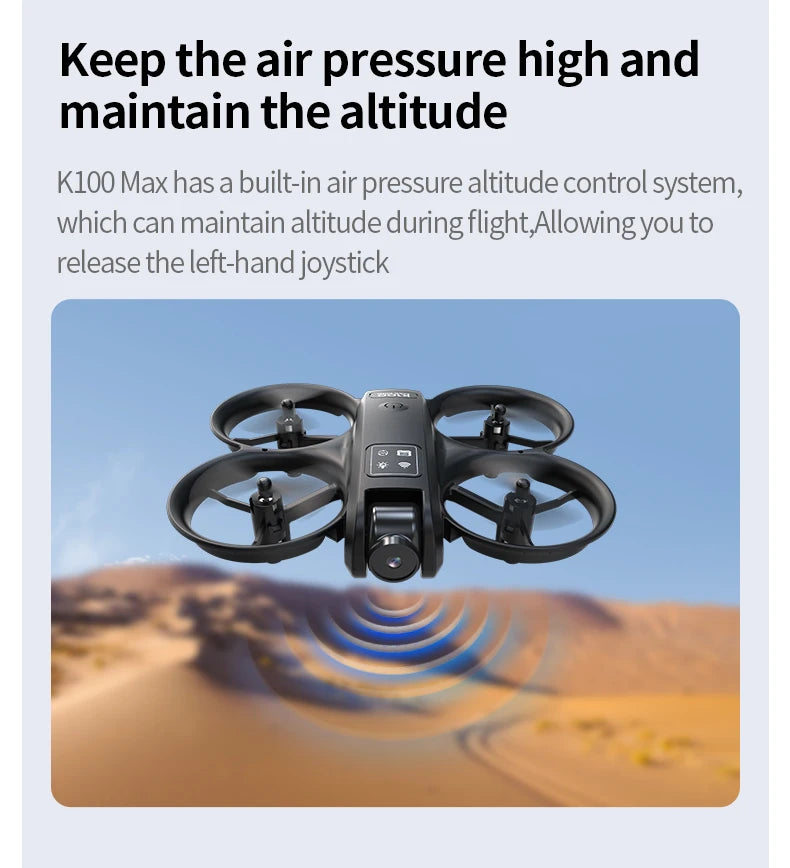 K100 MAX Mini GPS Drone – 4K HD Real-Time Video Screen Control Obstacle Avoidance Aerial Photography RC Quadcopter