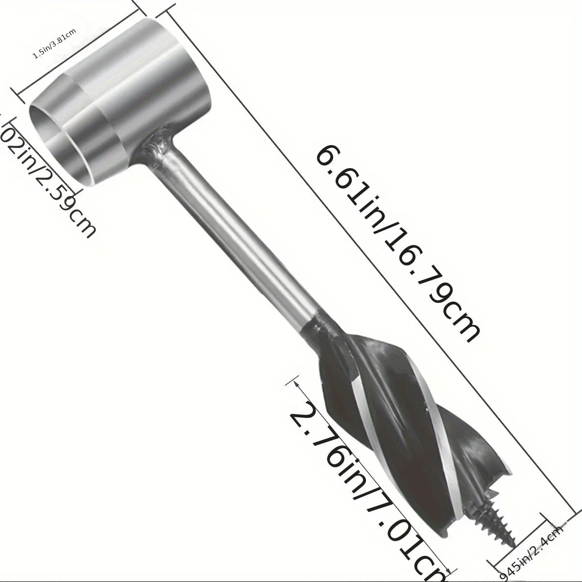Taladro de supervivencia manual para madera - Herramienta de perforación para carpintería de camping con diseño Scottish Eye, adecuado para camping, senderismo