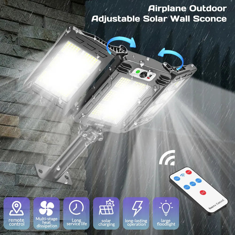 Solar LED Security Light – Waterproof Outdoor Wall Lamp with Motion Sensor & 3 Light Modes for Garden, Yard & Camping