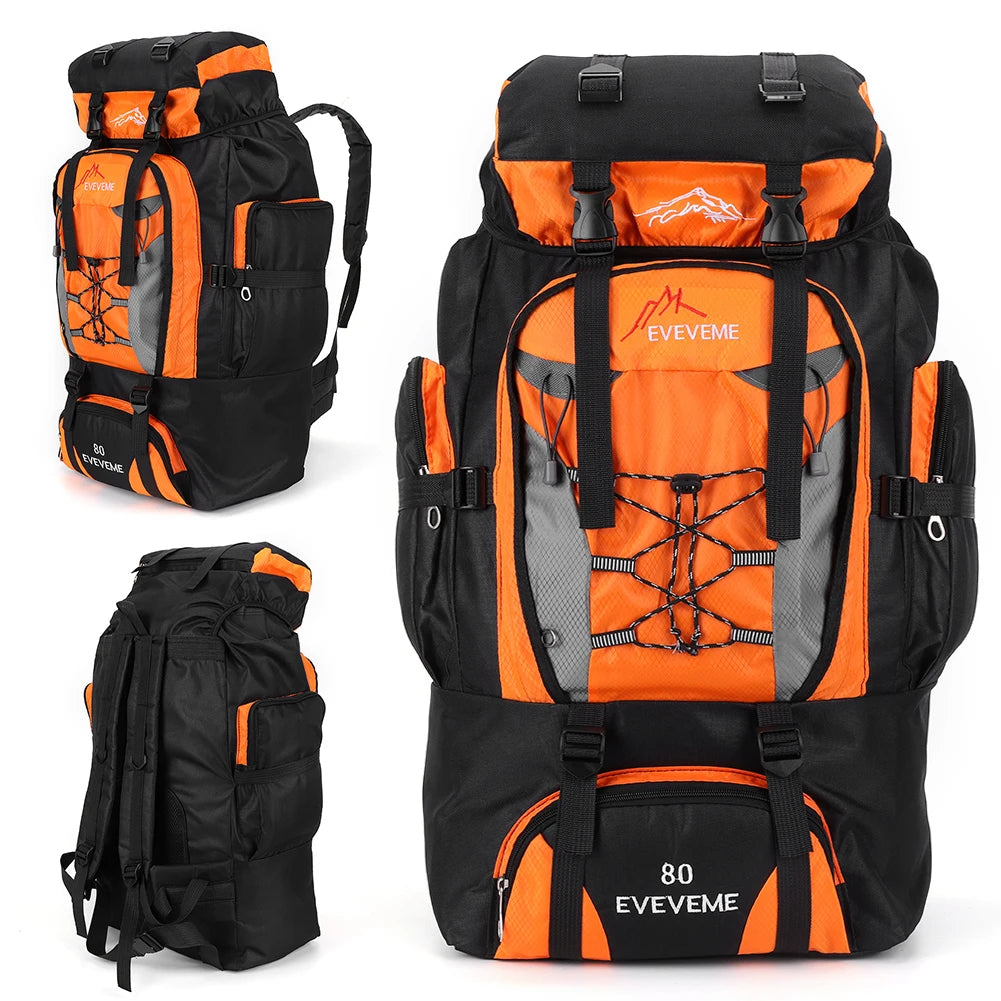 80L Waterproof Hiking Backpack – Large Capacity Trekking Rucksack for Camping, Travel & Mountaineering