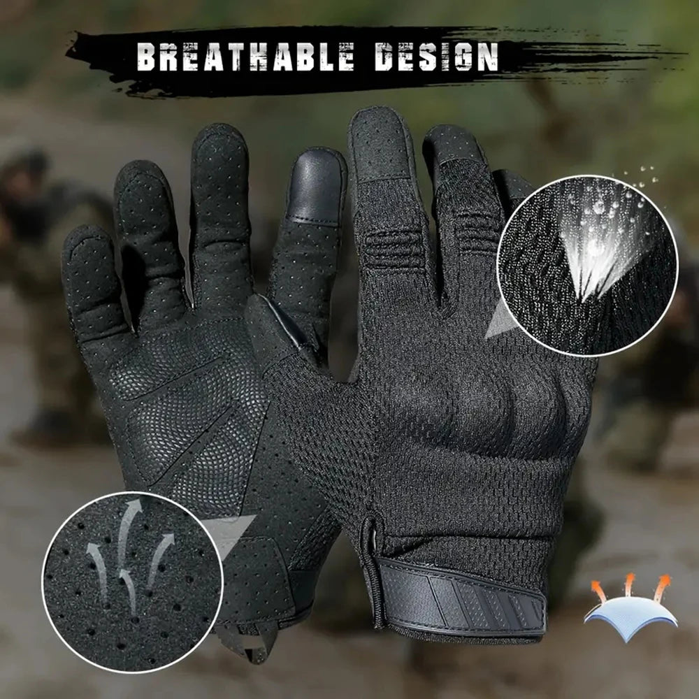 Gants tactiques pleine main – Gants de combat compatibles avec les écrans tactiles