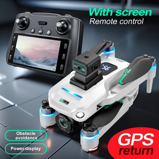Long-Endurance GPS Drone — 2 Batteries, 45-Min Flight, Dual Camera, 5.9" LCD Remote