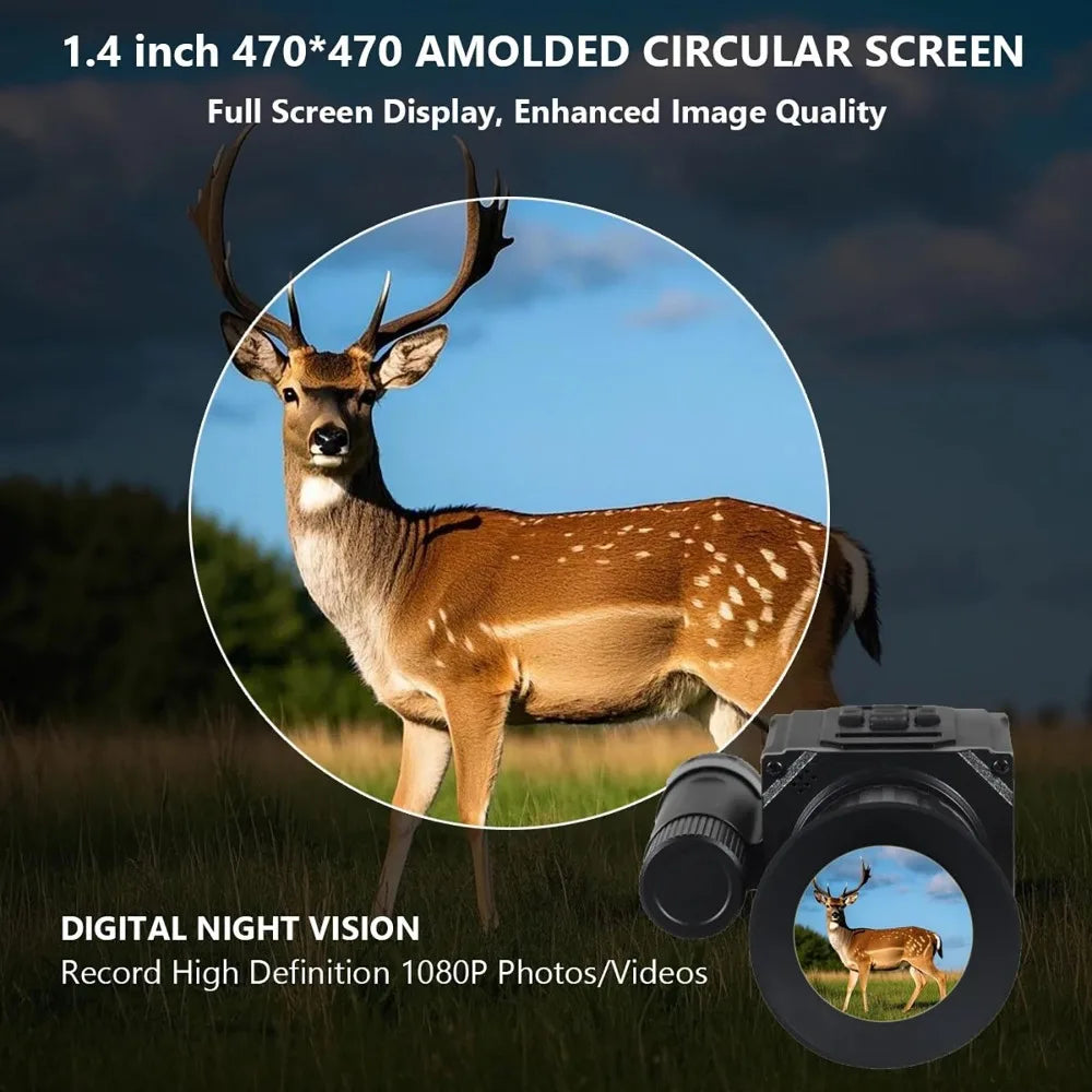 DF Tactical Megaorei NK006 Night Vision Monocular – 1080P HD, 5x Zoom, Infrared Helmet Mount for Hunting & Tactical Use