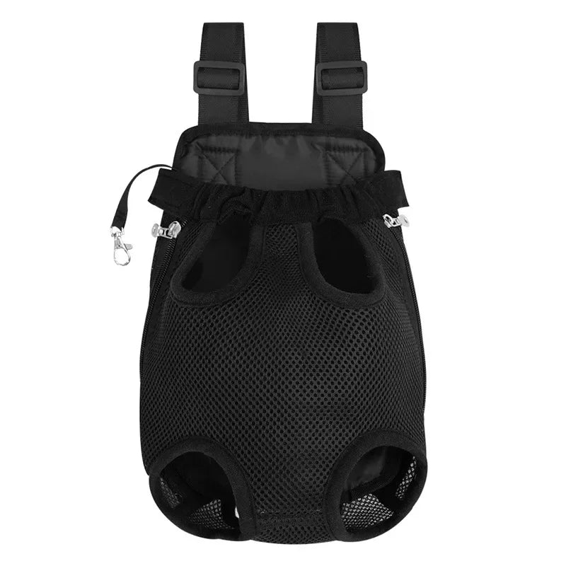 Portable Pet Backpack – Mesh Double Shoulder Carrier Bag for Cats & Dogs Outdoor Travel & Hiking