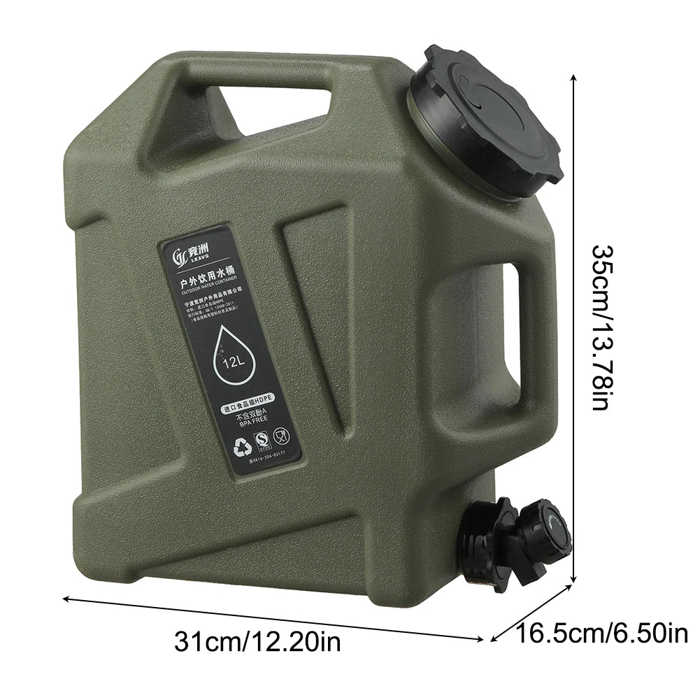 AquaPure 10L Portable Camping Water Container — Collapsible Tank with Faucet