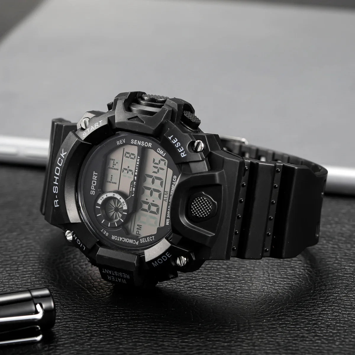 Men's Military Sports Watch – Large Dial Multifunctional Waterproof Luminous Alarm Digital Wristwatch for Men & Kids