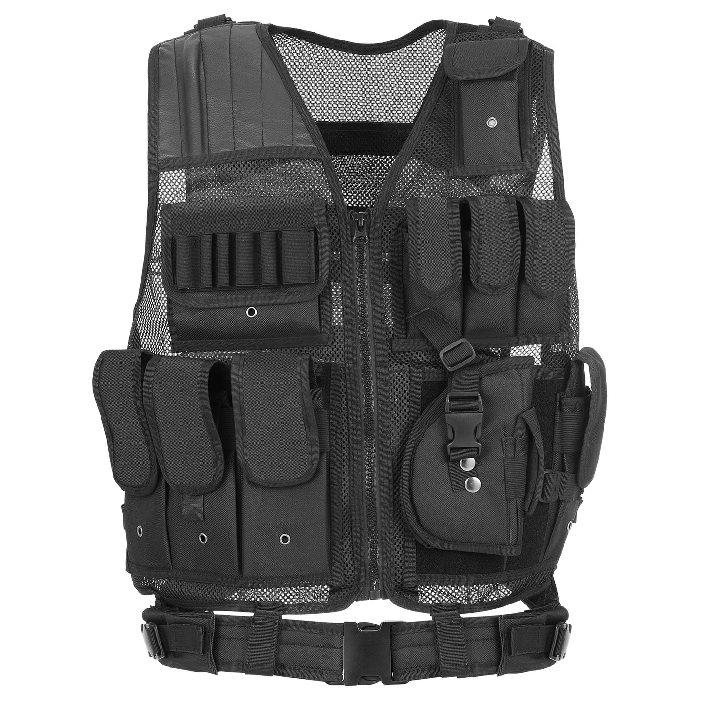 Tactical Vest – Nylon Adjustable Multi-Pocket Vest for Hunting, Camping, Hiking & Airsoft