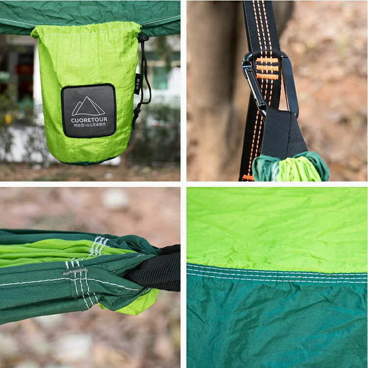 Hamaca de paracaídas GuardianGear — Acampada individual y doble al aire libre