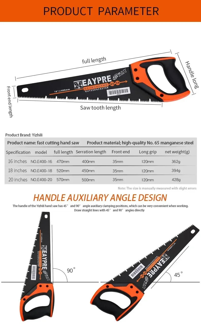 SurvivalPro SK5 Folding Logging Saw – Heavy Duty Camping & Garden Hand Saw