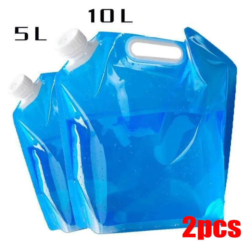Folding Water Bag – Collapsible Camping Water Pouch 5L / 10L (1 or 2 Pack)