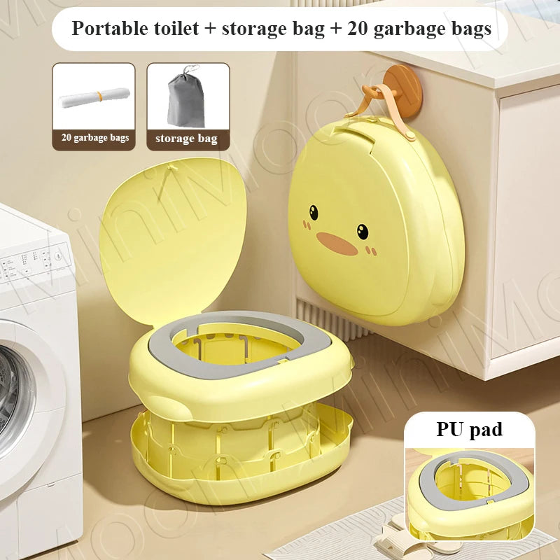 Inodoro portátil plegable para niños – Orinal de viaje compacto para camping, viajes por carretera y aventuras al aire libre