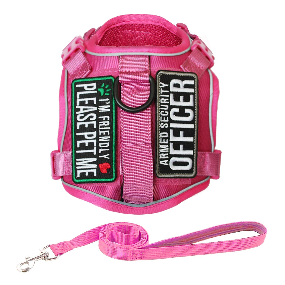 Tactical Dog Harness for Small Dogs – Military Service Vest with Vertical Handle & Reflective Strip for Outdoor Training