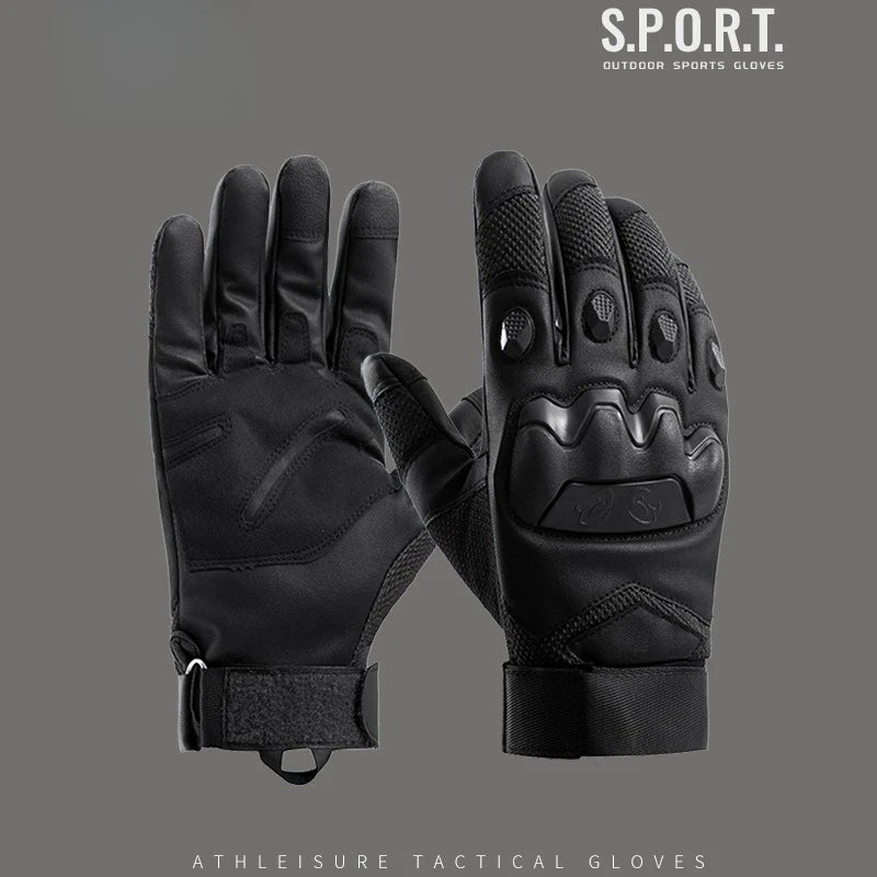 Guantes Tácticos de Combate – Cortavientos y Resistentes al Desgaste para Moto, Ciclismo y Deportes al Aire Libre