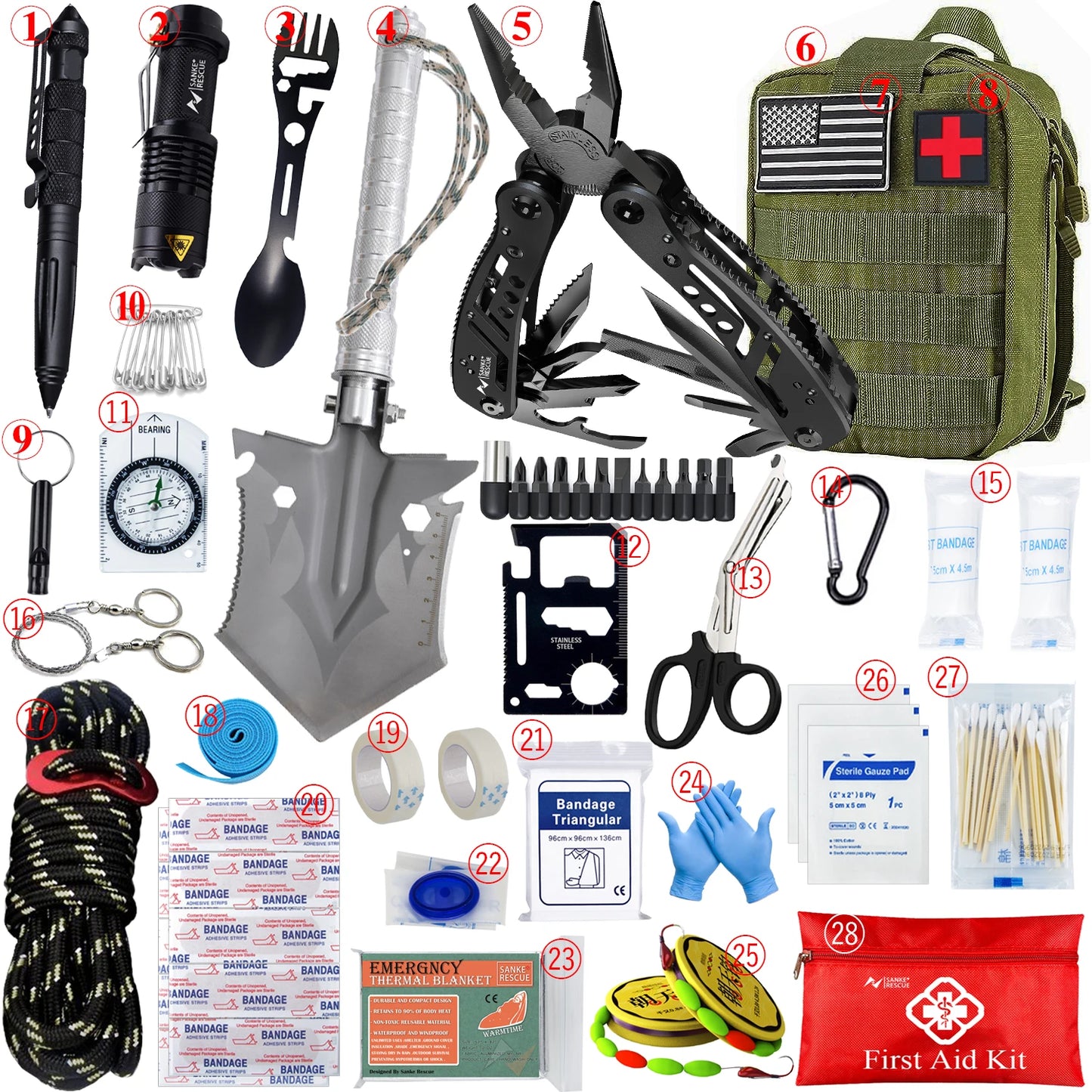 IFAK MOLLE First Aid Kit — Tactical Trauma Pack for Car, Camping & Hiking