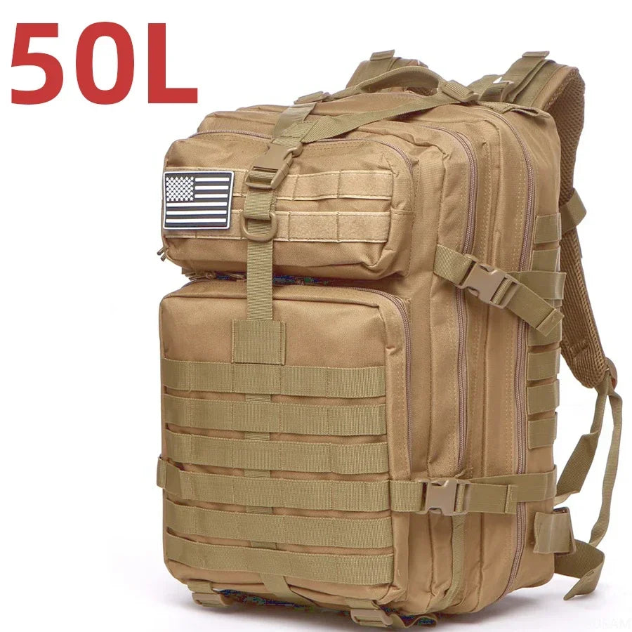 TacticalEdge Waterproof Backpack — 25L/50L Bug Out Bag