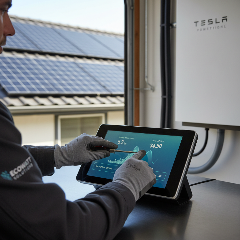 Installing home energy system with monitoring